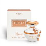 Soghaat Trista Elegance Eau de Parfum 100ml bottle and box, featuring white and rose gold accents for a feminine scent.