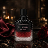 Soghaat Valentia Rome Intense 100ml Eau de Parfum for men, a sweet gourmand floral fragrance with black currant, jasmine, and vanilla.