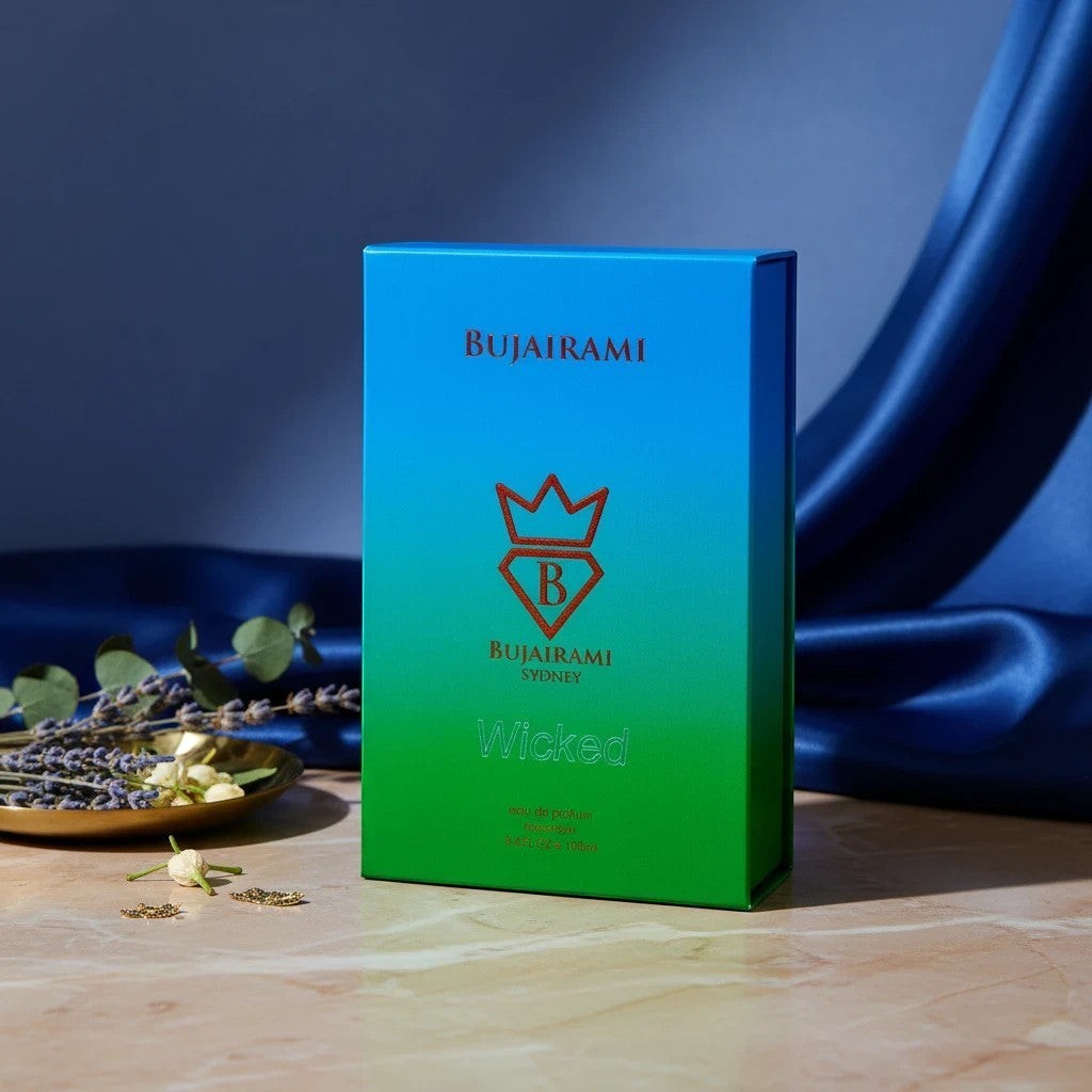 Soghaat Wicked 100ml Eau de Parfum for unisex, fresh woody aromatic fragrance with green apple and cedar notes.