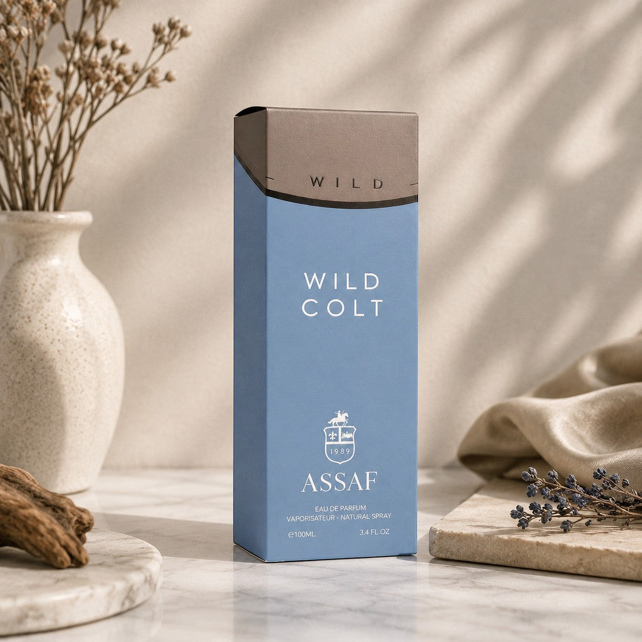 Soghaat Wild Colt Eau de Parfum 200ml, a fresh oud woody fragrance with amber oriental notes.