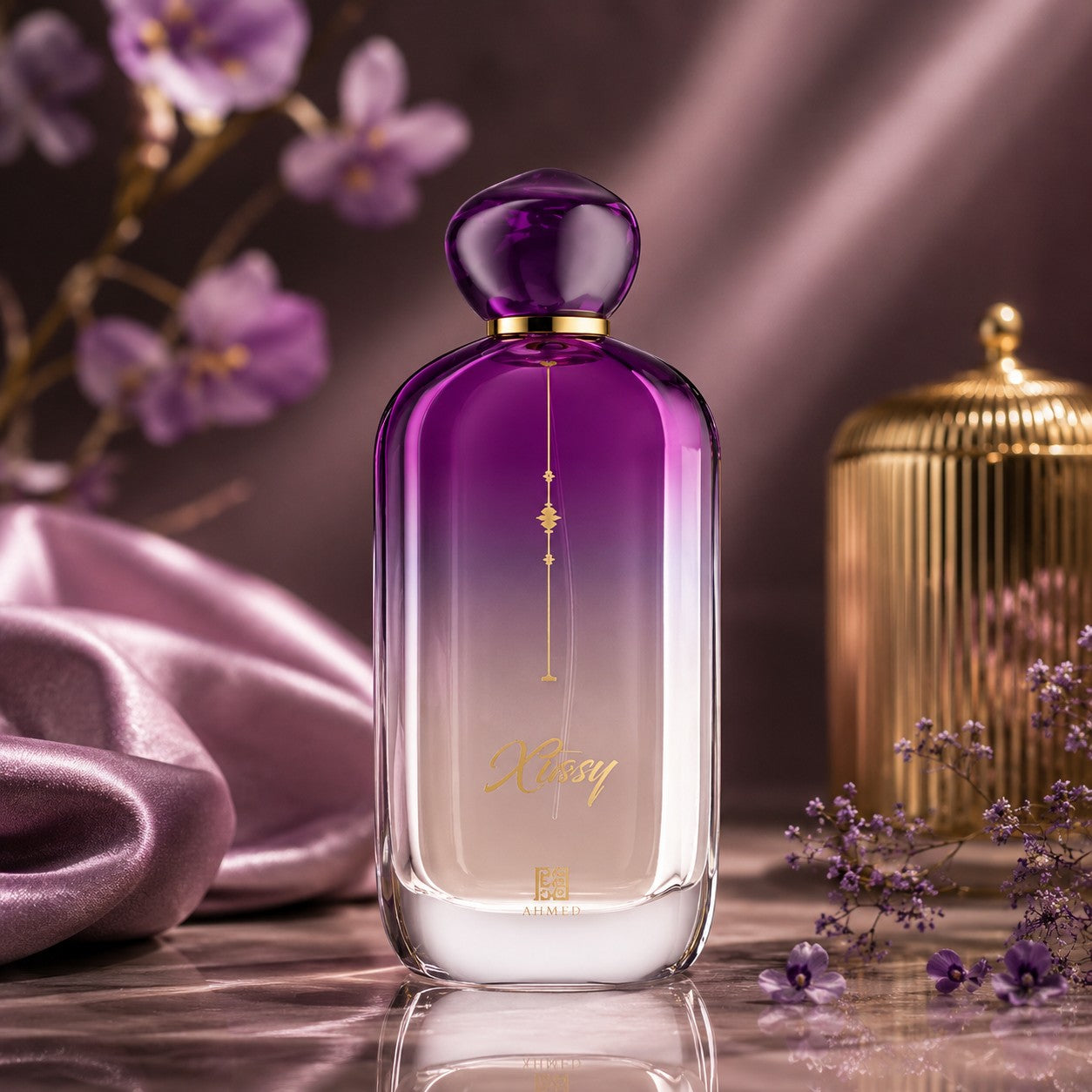 Soghaat Xtasy 100ml Eau de Parfum for unisex, a fresh oud woody fragrance with a purple gradient bottle.