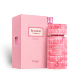Soghaat Zimaya Tiramisu S'mores 100ml Eau de Parfum in a pink textured bottle and matching box, sweet gourmand scent.