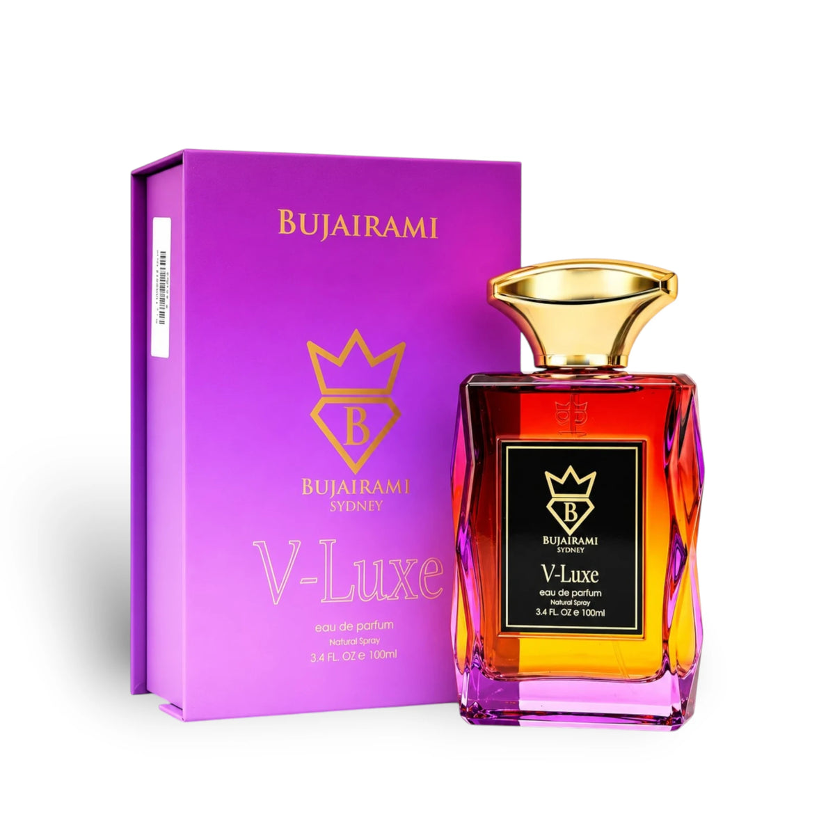 V-Luxe 100ml Eau de Parfum by Bujairami bottle and box