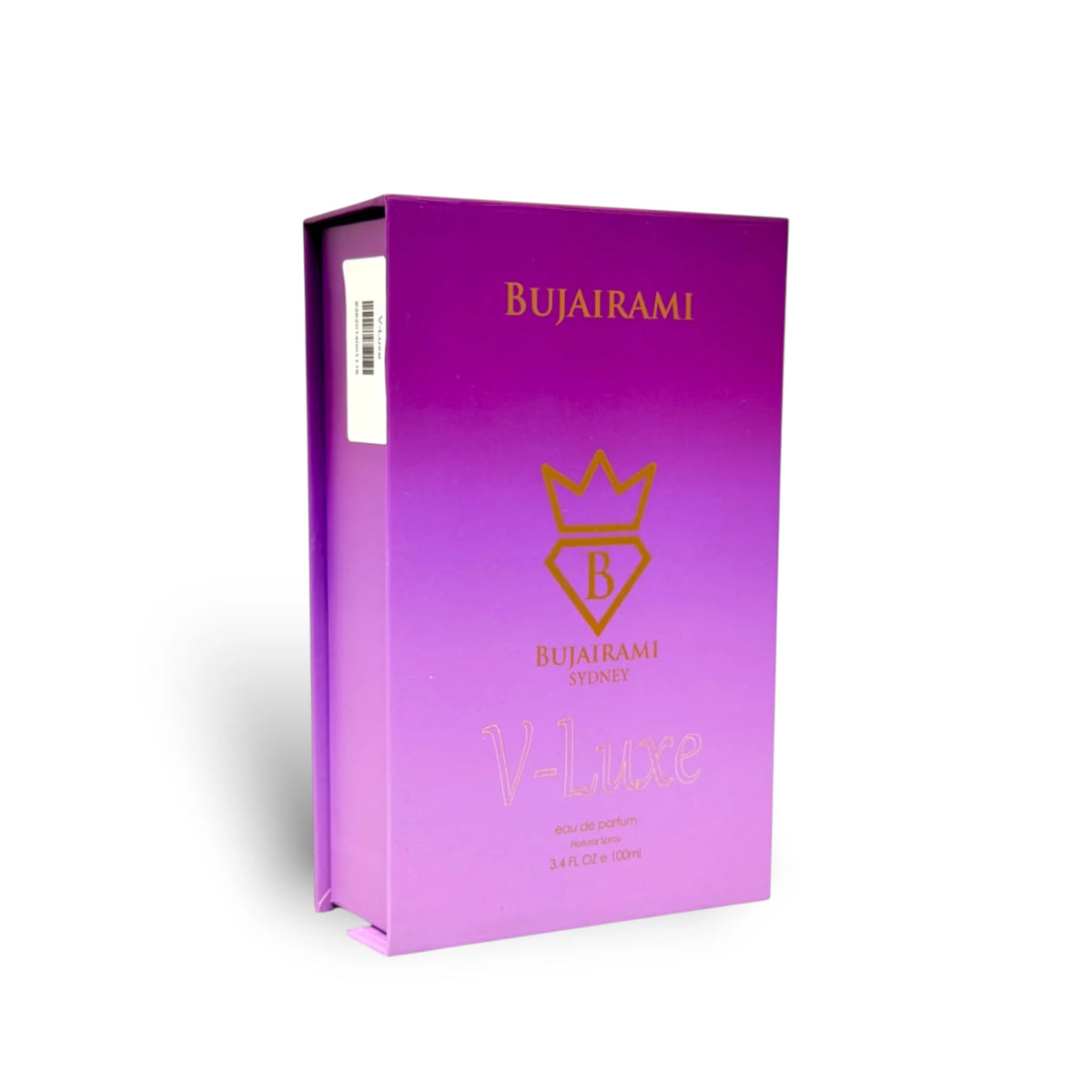 V-Luxe 100ml Eau de Parfum by Bujairami packaging close-up
