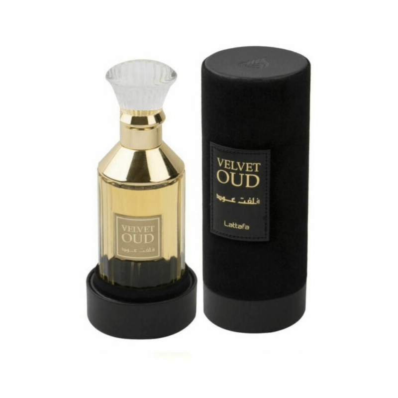 Velvet Oud 100ml Eau de Parfum by Lattafa perfume bottle close up