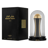 Winners Trophy Gold 100ml Eau de Parfum by Lattafa Pride bottle and box