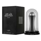 Winners Trophy Silver 100ml Bukhoor Incense by Lattafa Pride bottle and box
