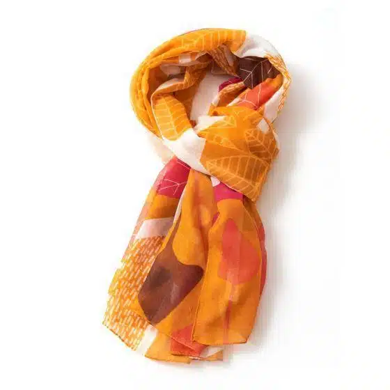 Autumnal Hues Scandi Trees Scarf