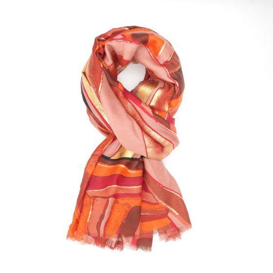Sunset Glimmer Abstract Scarf