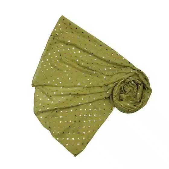 Emerald Starlight Viscose-Polyester Scarf