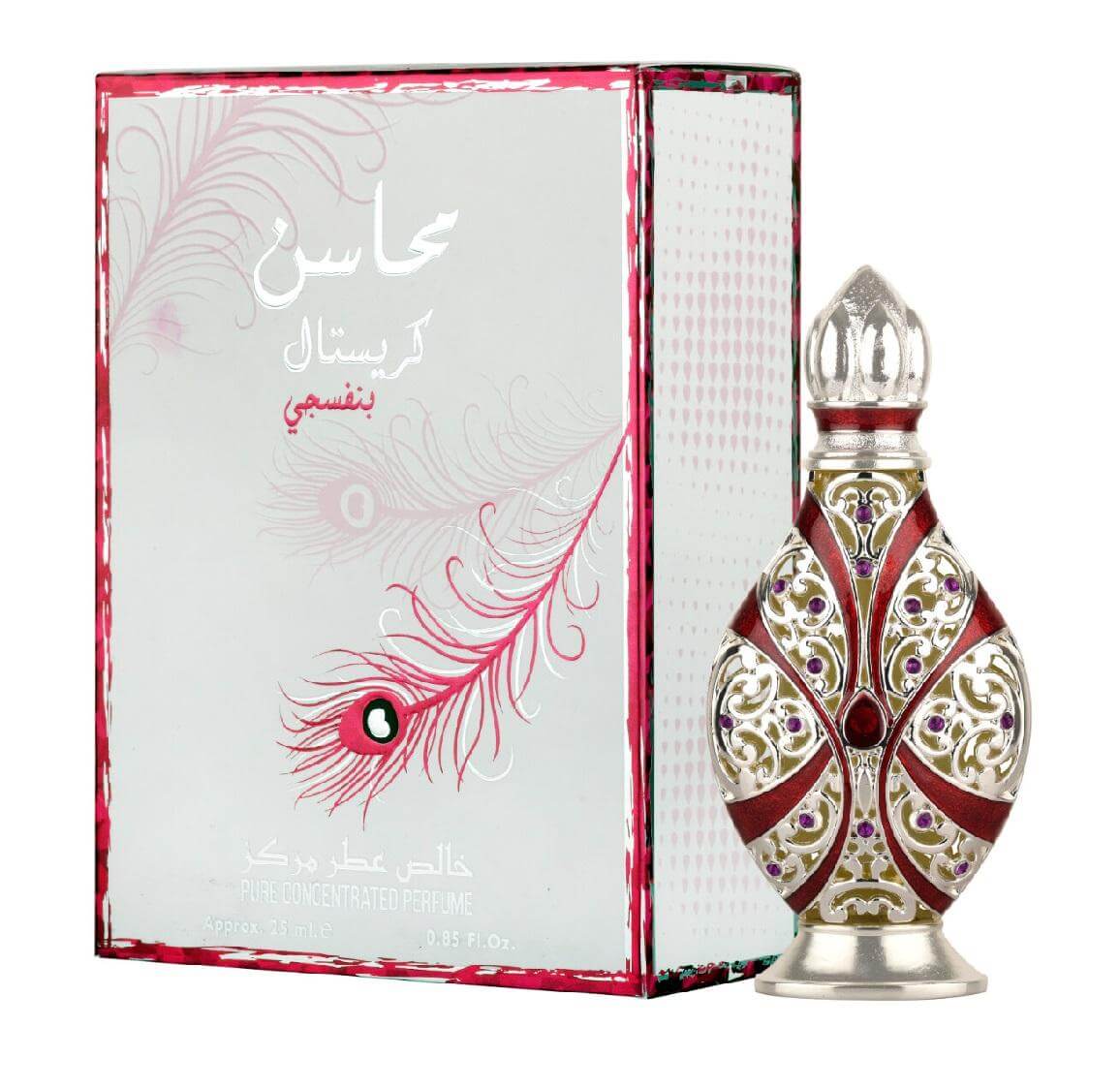 Mahasin Crystal Violet Concentrated Perfume Oil / Attar 25Ml By Lattafa