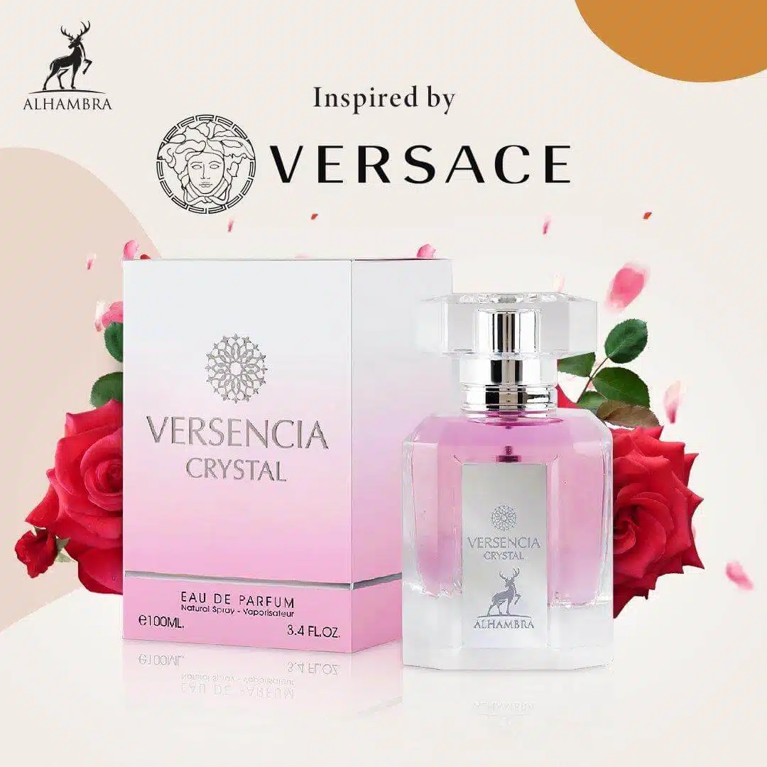 Versencia Crystal Perfume Eau De Parfum By Maison Alhambra / Lattafa (Inspired By Versace Bright Crystal)