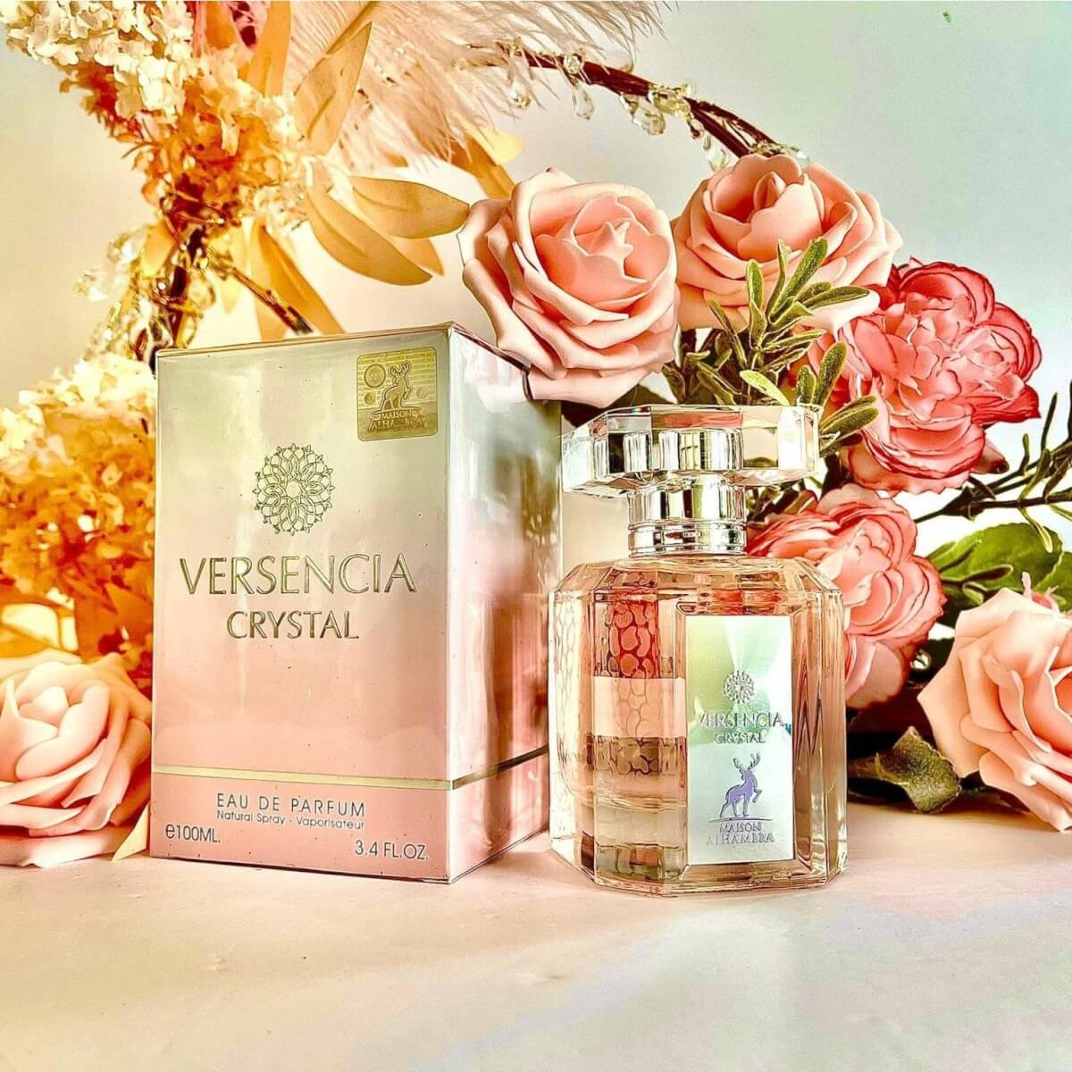 Versencia Crystal Perfume Eau De Parfum By Maison Alhambra / Lattafa (Inspired By Versace Bright Crystal)