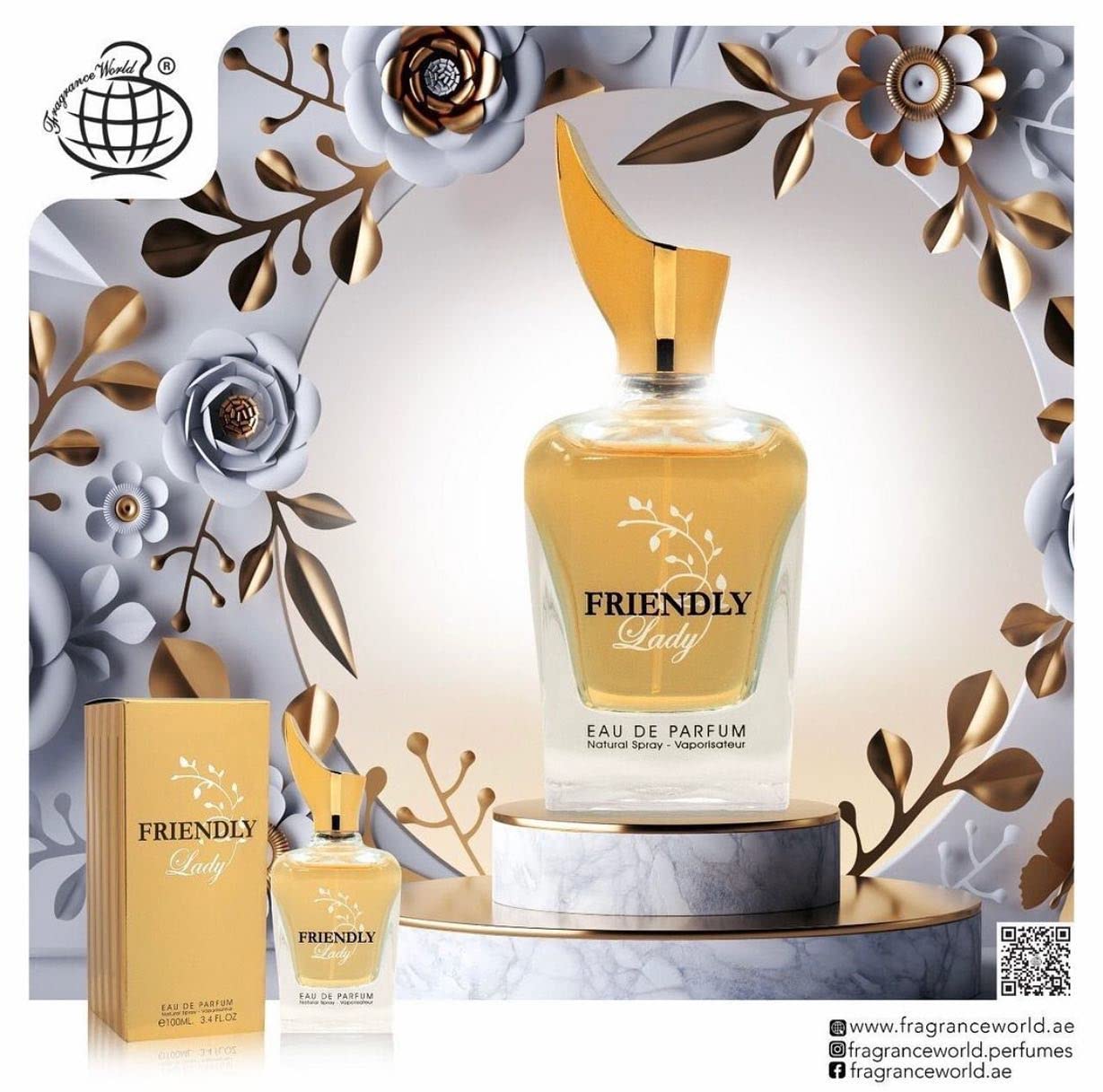 Friendly Lady Perfume / Eau De Parfum 100Ml By Fragrance World (Inspired By Paco Rabanne Lady Million)