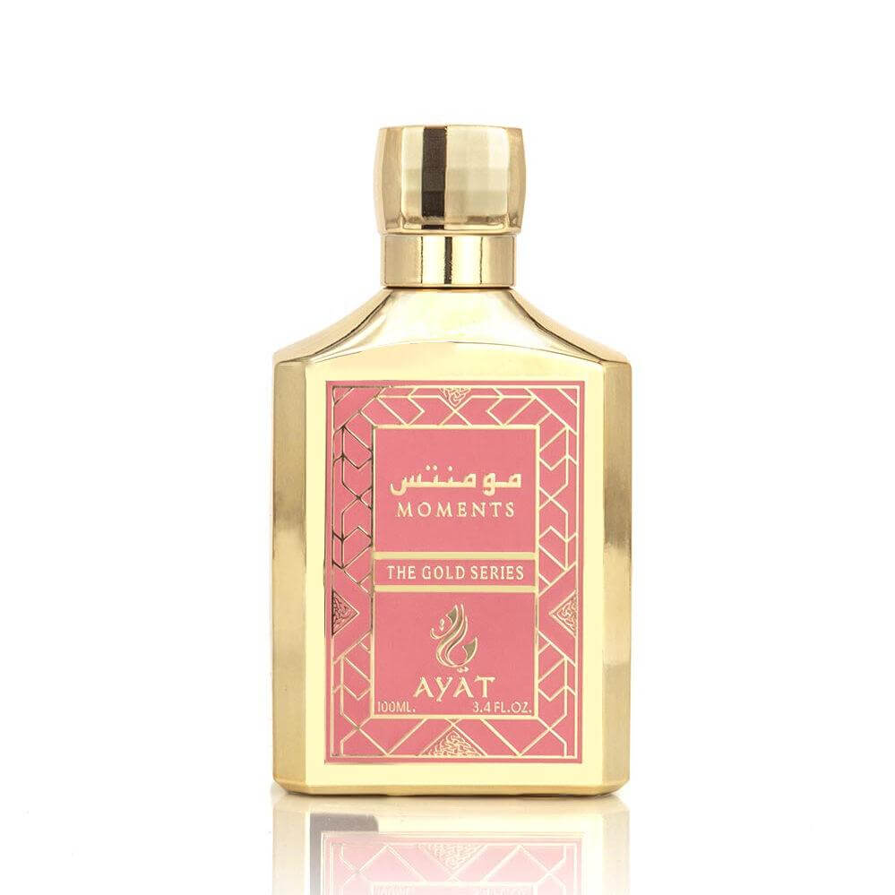 Edited Moments 1 2 1 E1672582328834 Moments The Gold Series Perfume  / Eau De Parfum By Ayat Has The Best Of Both Worlds: Arabic Heritage And French Elegance. This Arabian Perfume Is An Attractive Choice As A Gift Or For Daily Use. Soghaat Gifts &Amp; Fragrances
