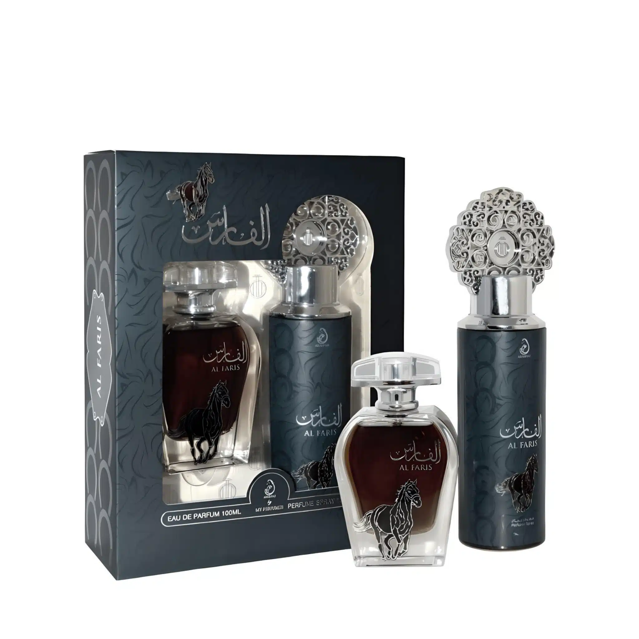 Al Faris Gift Set By My Perfumes (Perfume + Body Spray)